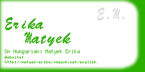 erika matyek business card